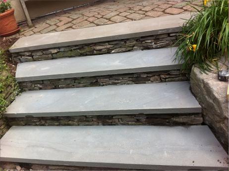 front house stairs after repair